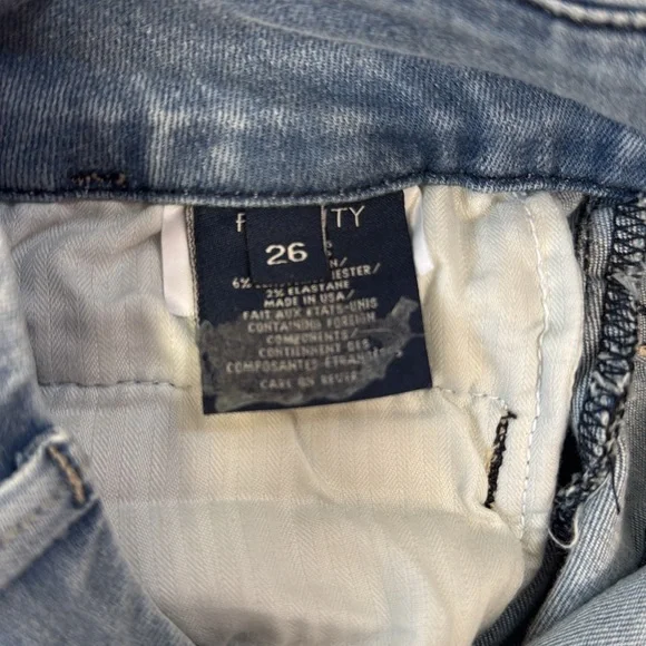 Fidelity Denim Aloe Super Wide Crop Jeans | size 26 | EUC | Teardrop Blue - Picture 11 of 16